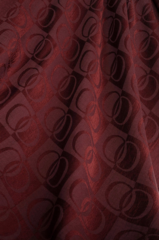 Dama Desen Bordo Naia Pamuk Şal 70x200