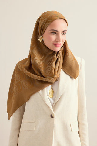 Dama Desen Haki Naia Eşarp 95x95
