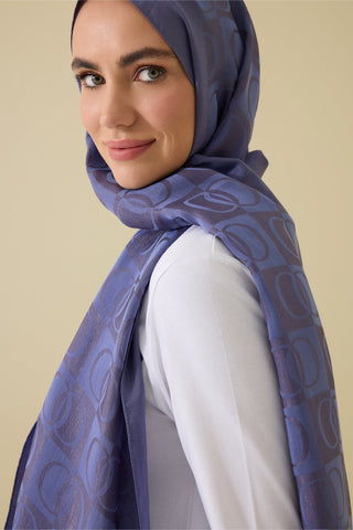 Dama Desen Lavanta Naia Pamuk Şal 70x200