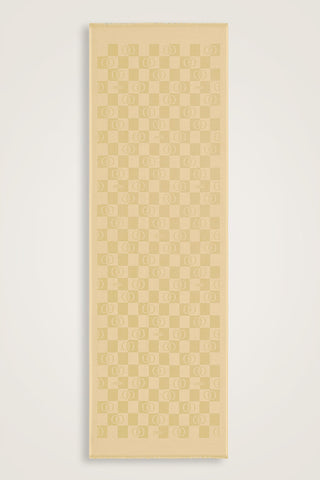 Dama Desen Limon Sarısı Pamuk İpek Şal 70x190