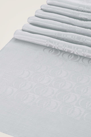 Dama Logo Gümüş Shiny Jakar Şal 70x190