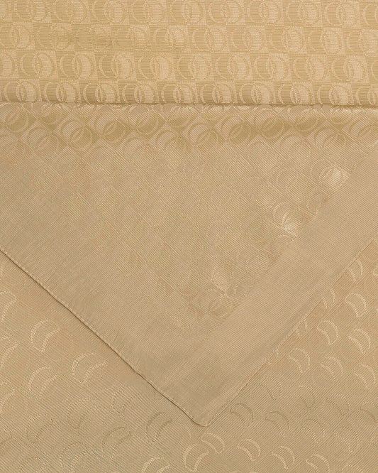 Dama Logo Bej Shiny Jakar Şal 70x190
