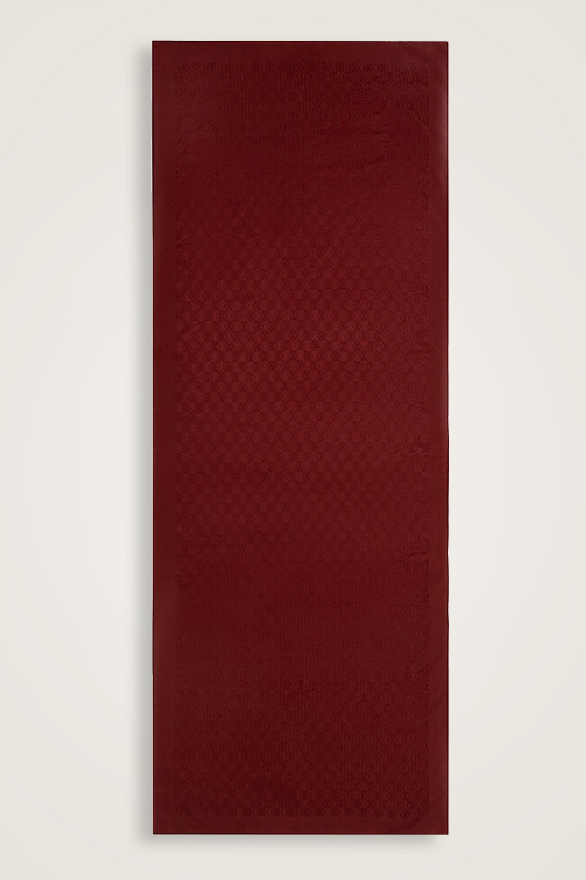 Dama Logo Bordo Shiny Jakar Şal 70x190