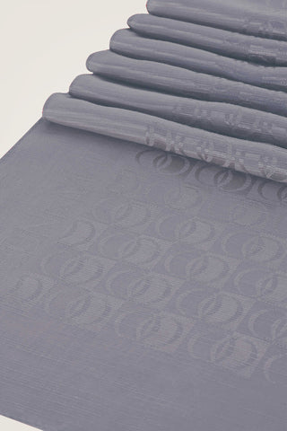 Dama Logo Gri Shiny Jakar Şal 70x190