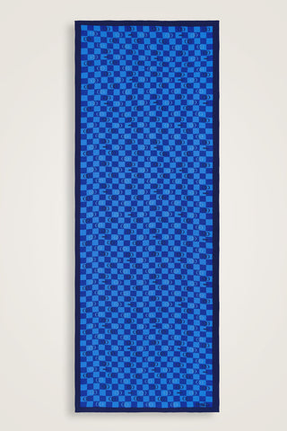 Dama Logo İndigo Floş Viskon Şal 70x210