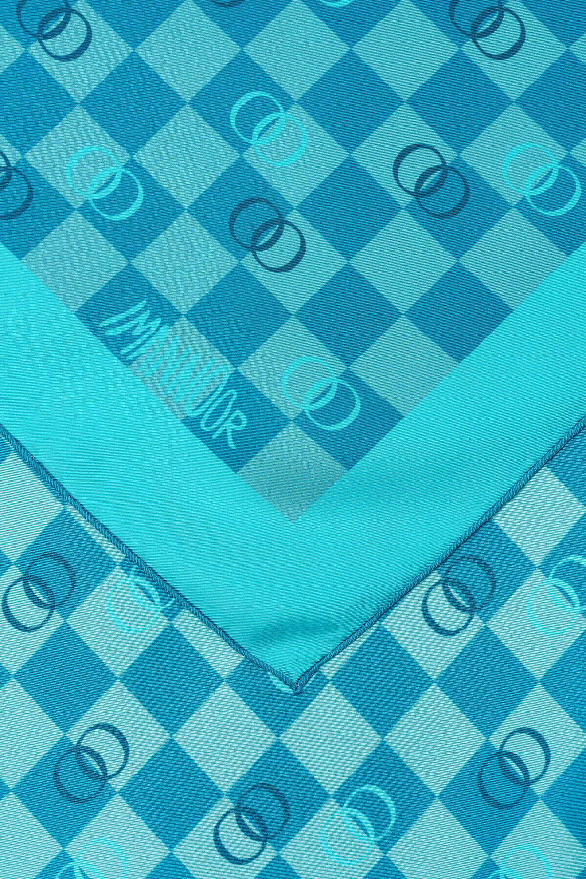 Dama Logo Mavi Tivil İpek Eşarp 90x90
