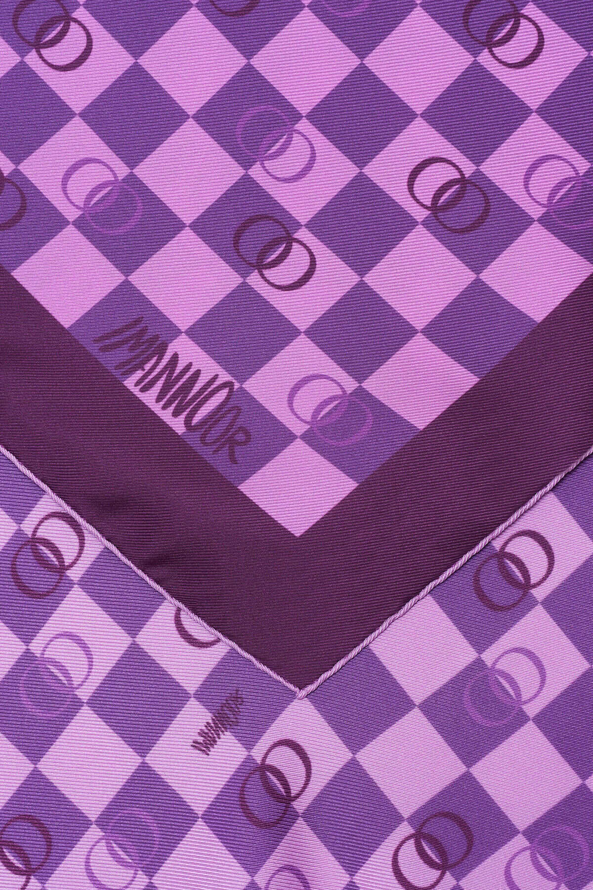 Dama Logo Mor Tivil İpek Eşarp 90x90