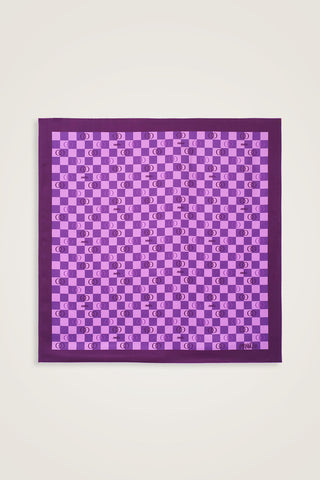 Dama Logo Mor Tivil İpek Eşarp 90x90