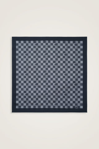Dama Logo Siyah Tivil İpek Eşarp 90x90