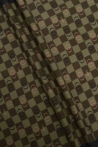 Dama Logo Yeşil Floş Viskon Şal 70x210