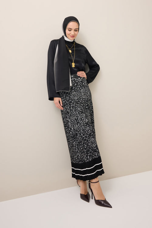 Lace Black Knit Skirt