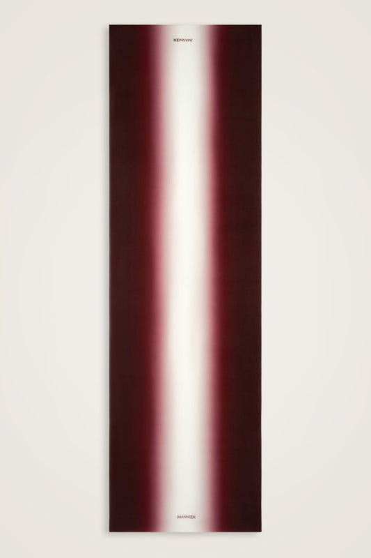 Degrade Bordo-Beyaz Krep İpek Şal 70x210