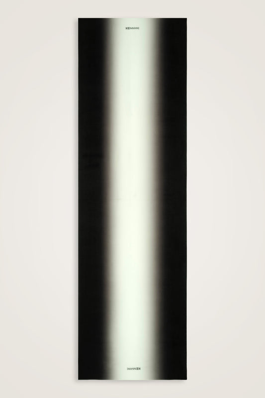 Degrade Siyah-Beyaz Krep İpek Şal 70x210