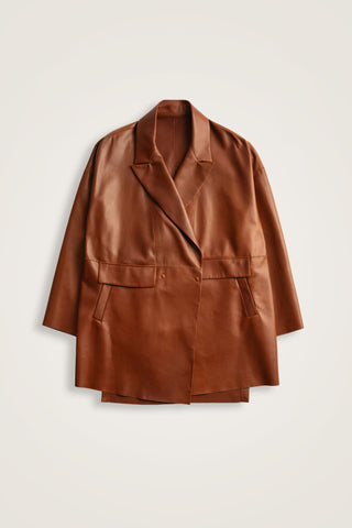Deri Taba Blazer Ceket