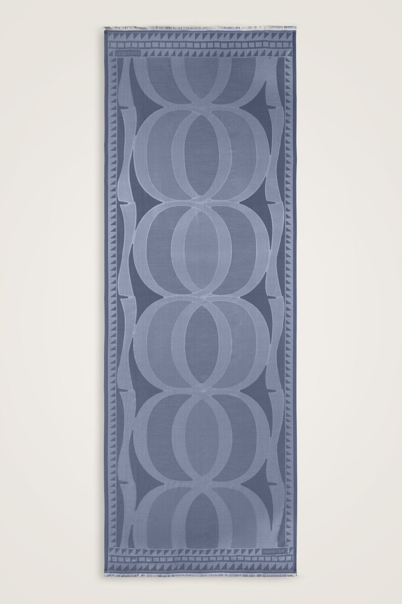 Dev Bambunoor Denim Jakar İpek Şal 70x200