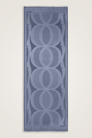Dev Bambunoor Denim Jakar İpek Şal 70x200