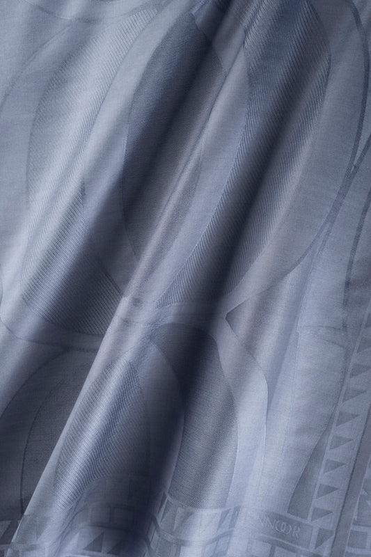 Dev Bambunoor Denim Jakar İpek Şal 70x200