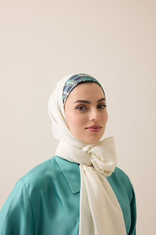 Dev Bambunoor Kemik Yün İpek Şal 70x200