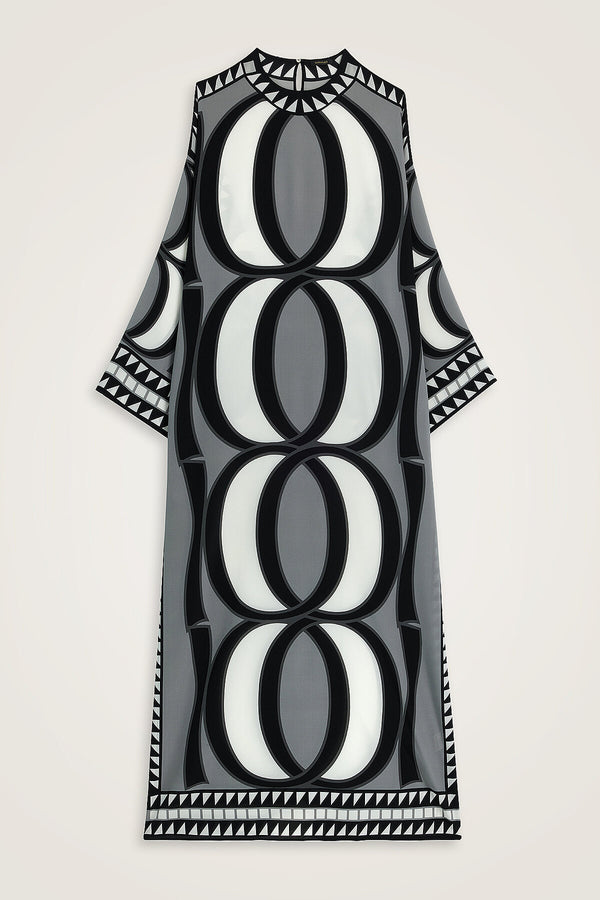 Giant Bambunoor Black Twill Silk Dress