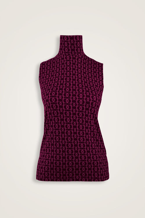 Woven Noor Burgundy Supreme Sleeveless Blouse