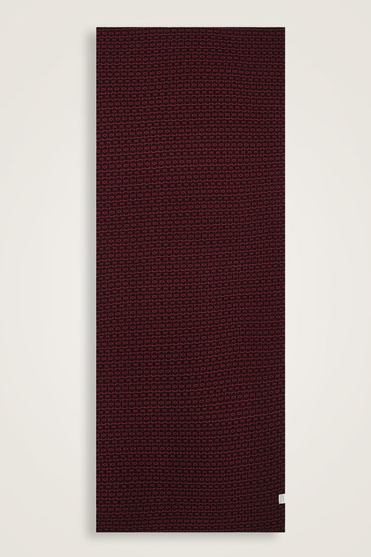 Dokuma Noor Bordo Supreme Şal 70x175