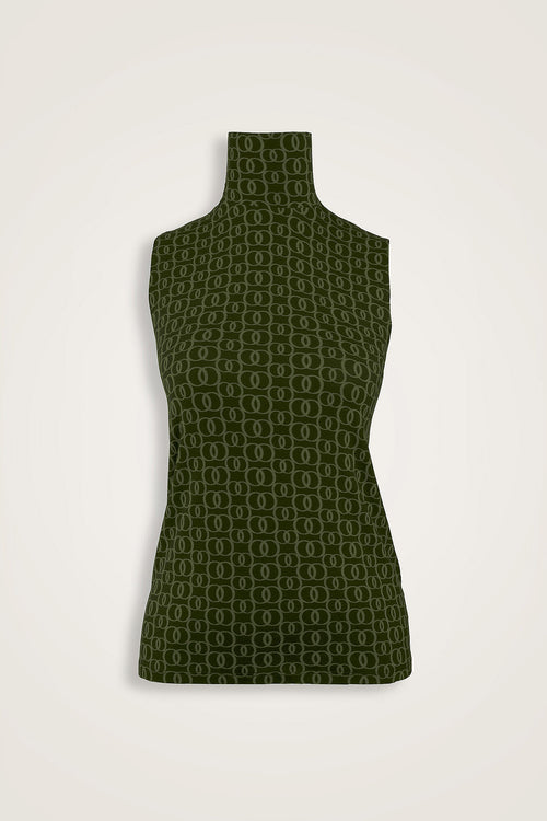 Woven Noor Khaki Supreme Sleeveless Blouse