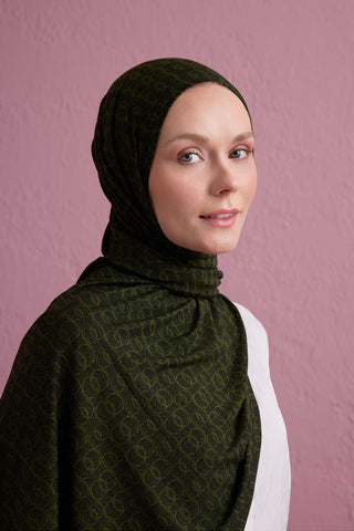 Dokuma Noor Haki Supreme Şal 70x175