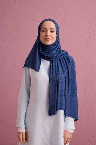 Dokuma Noor İndigo Supreme Şal 70x175