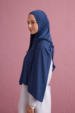 Dokuma Noor İndigo Supreme Şal 70x175
