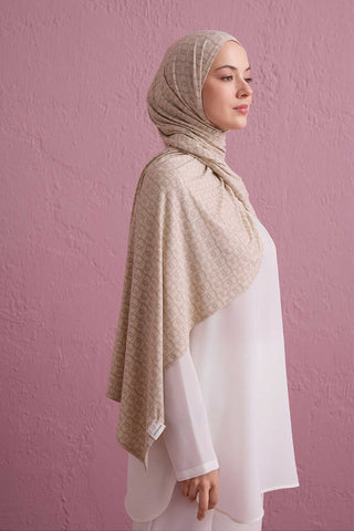 Dokuma Noor Krem Supreme Şal 70x175