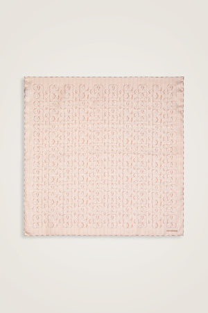 Woven Noor Cream Silk Twill Scarf