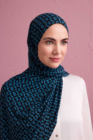 Woven Noor Navy Blue Supreme Shawl