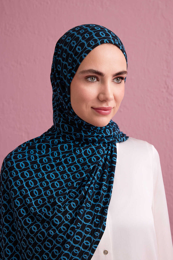 Woven Noor Navy Blue Supreme Shawl