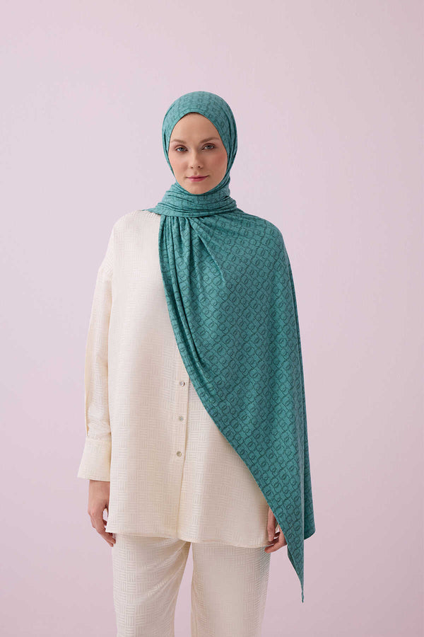 Woven Noor Mint Supreme Shawl