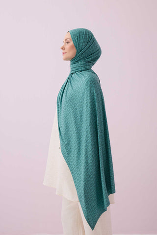 Dokuma Noor Mint Supreme Şal 70x175