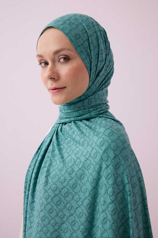 Dokuma Noor Mint Supreme Şal 70x175