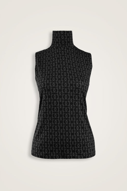 Woven Noor Black Supreme Sleeveless Blouse