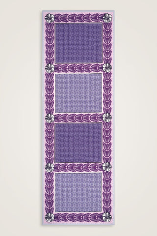Dört Mevsim Lila Pamuk Floş Şal 70x210