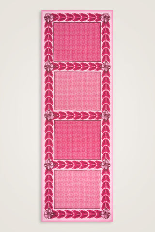 Dört Mevsim Pembe Pamuk Floş Şal 70x210