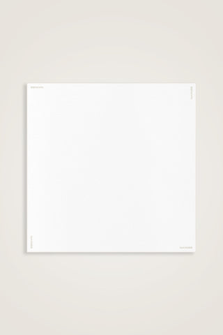 Düz Renk Beyaz Krep İpek Eşarp 110x110
