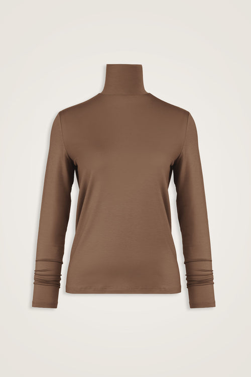 Solid Color Cappuccino Short Supreme Blouse