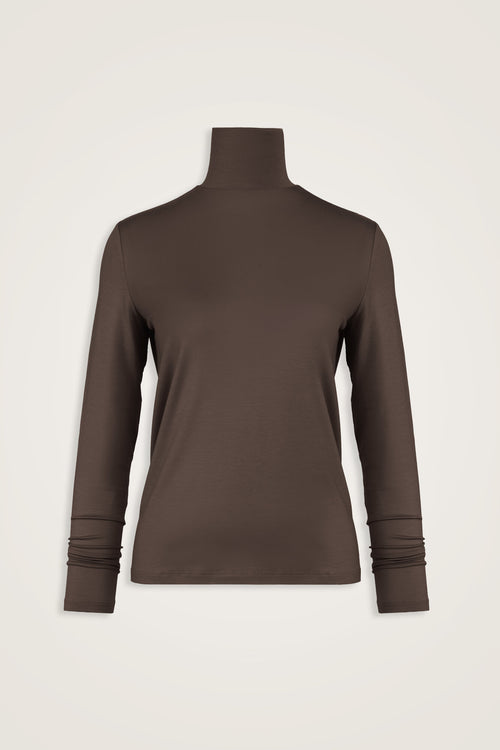 Solid Color Dark Brown Short Supreme Blouse