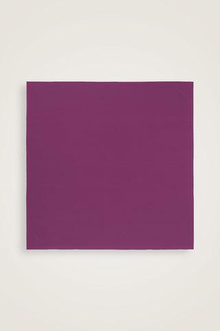 Düz Renk Mor Menekşe-Pembe Menekşe Çift Taraflı Mulberry İpek Eşarp 94x94