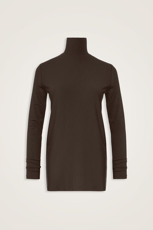 Solid Color Dark Brown Supreme Blouse