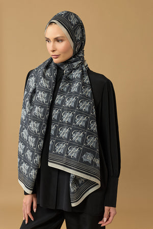Esma Collection [K] Night Cotton Silk Scarf