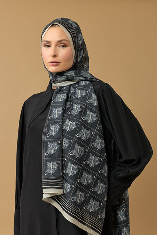 Esma Koleksiyonu [N] Gece Pamuk İpek Şal 70x200