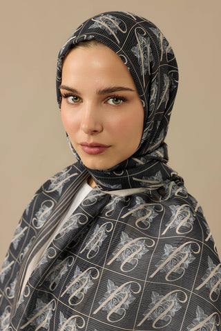 Esma Koleksiyonu [Y] Gece Pamuk İpek Şal 70x200