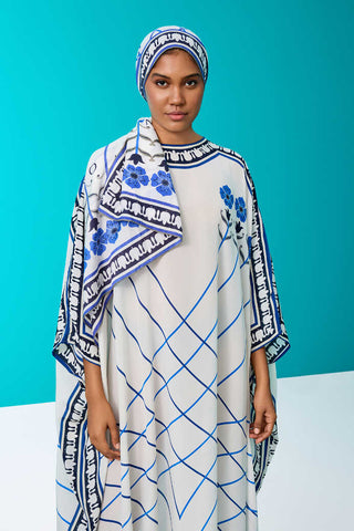 Geçit Beyaz İpek Kaftan