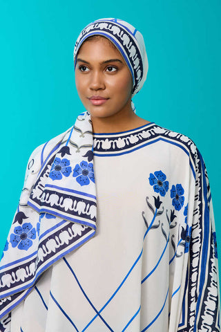 Geçit Beyaz İpek Kaftan
