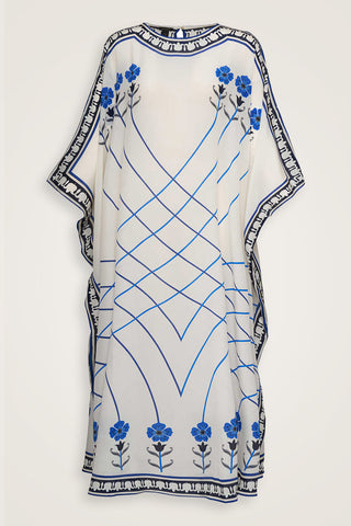 Geçit Beyaz İpek Kaftan